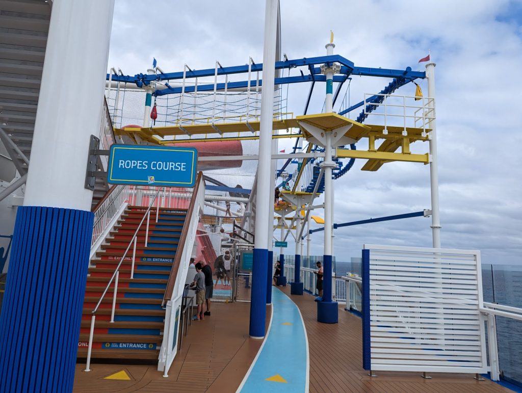 carnival celebration ropes course entrance