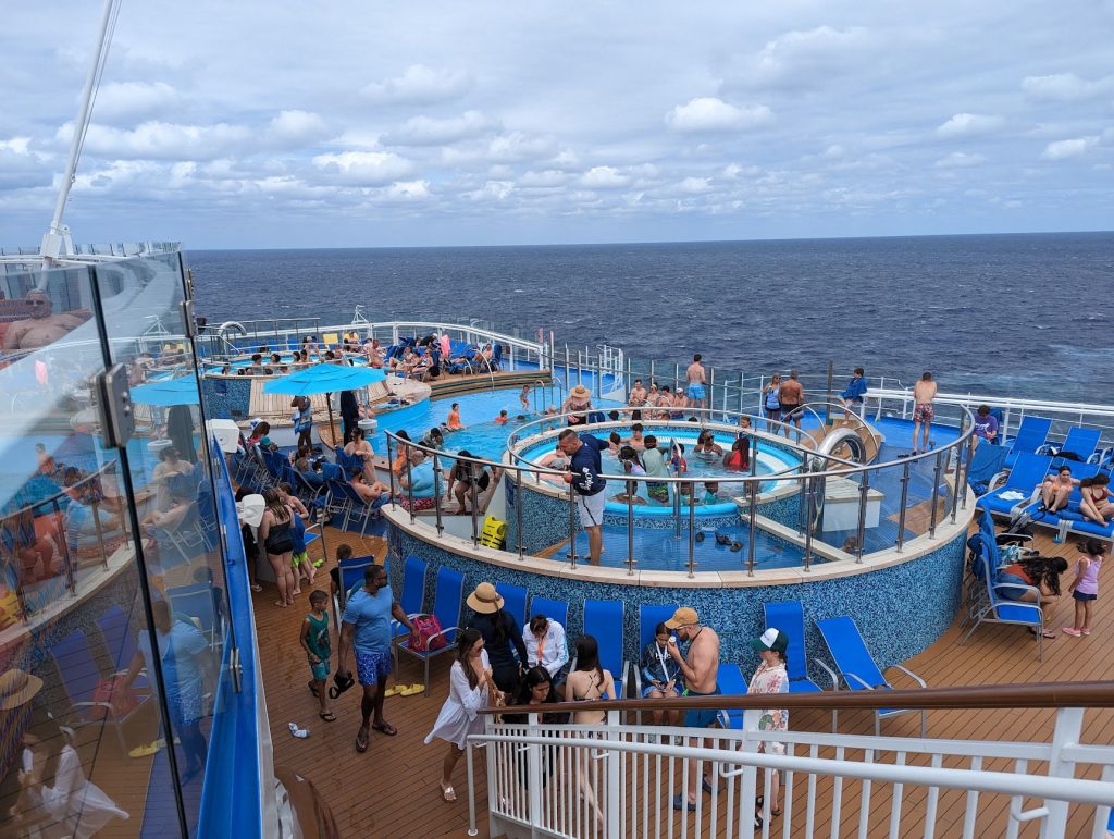 tides pool on carnival celebration during spring break