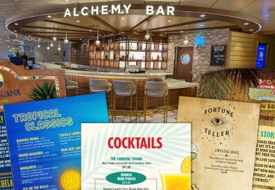 carnival cruise line bar menus.