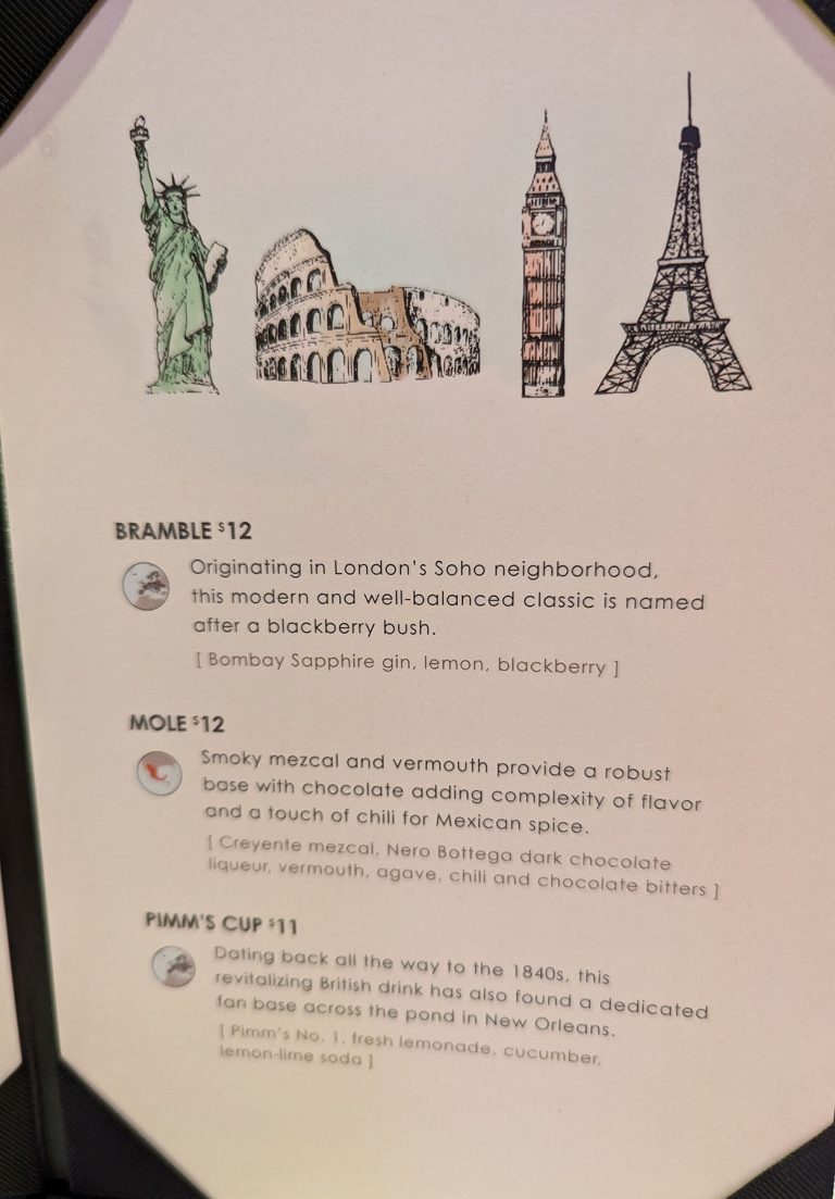 Latitudes Menu page 3