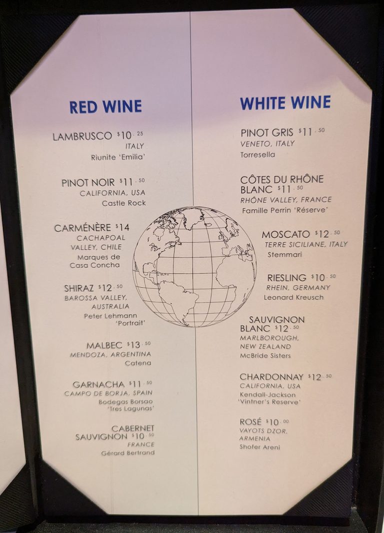 Latitudes Menu page 5