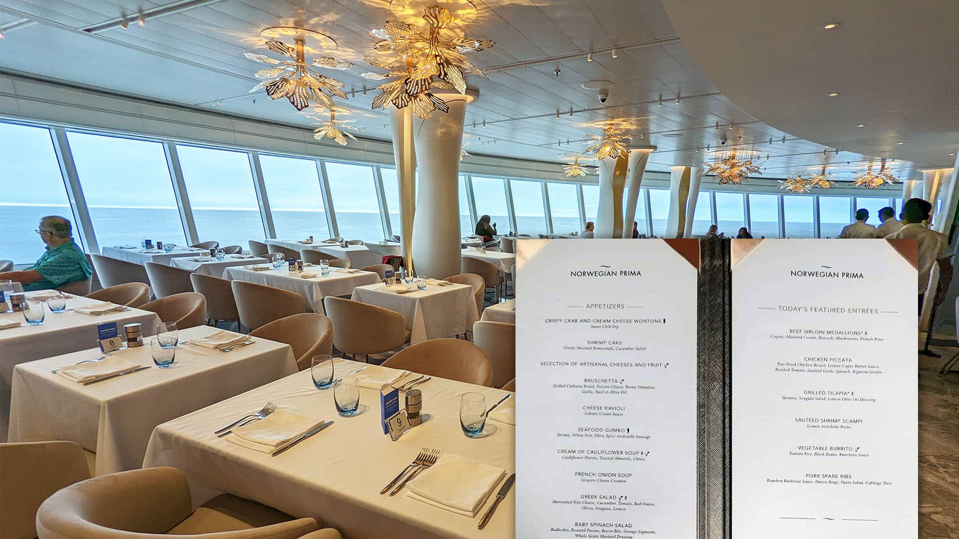 norwegian prima hudsons with menu