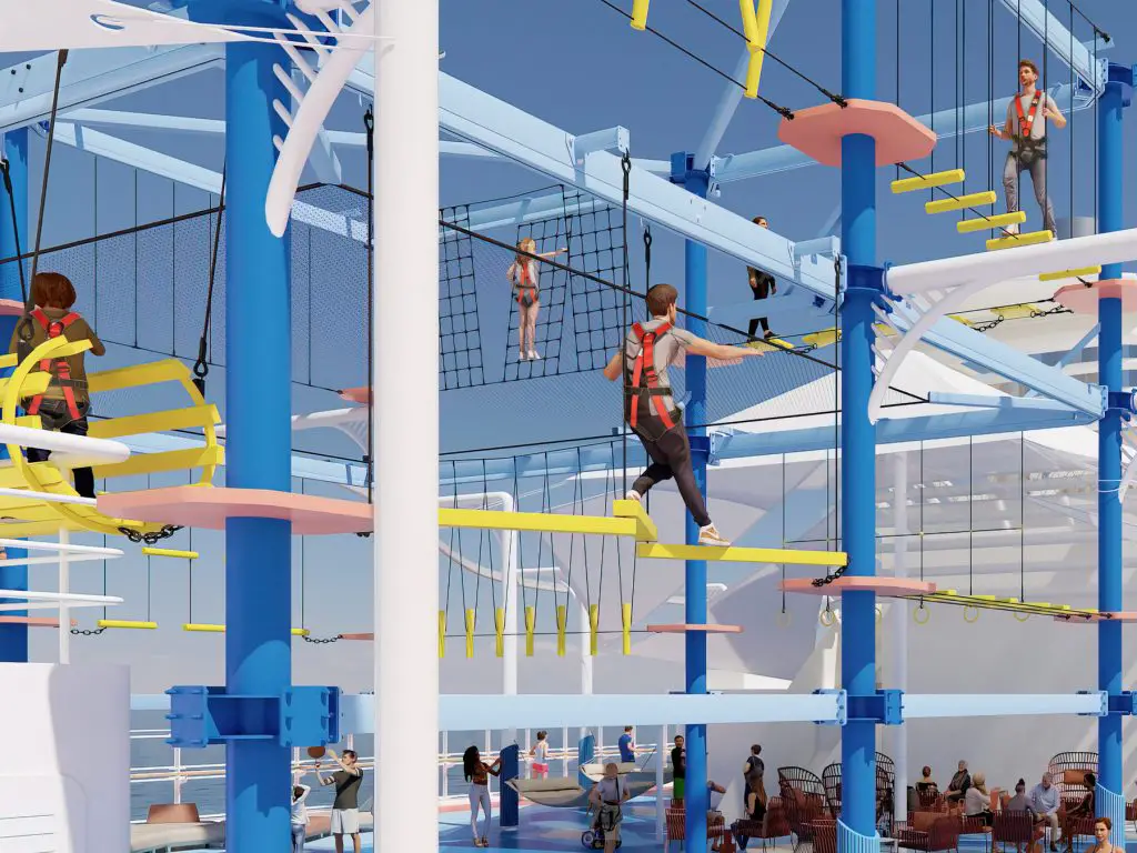 ropes course on a cruise ship