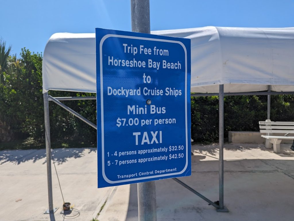 horseshoe bay transport sign