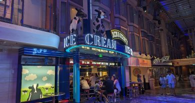 Ben and Jerry's ice cream shop on a cruise ship