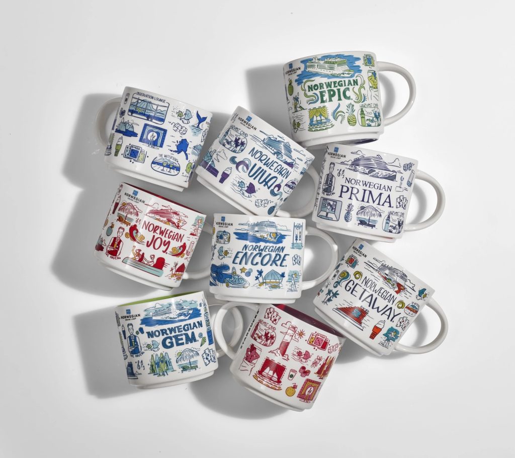 norwegian been there starbucks mugs