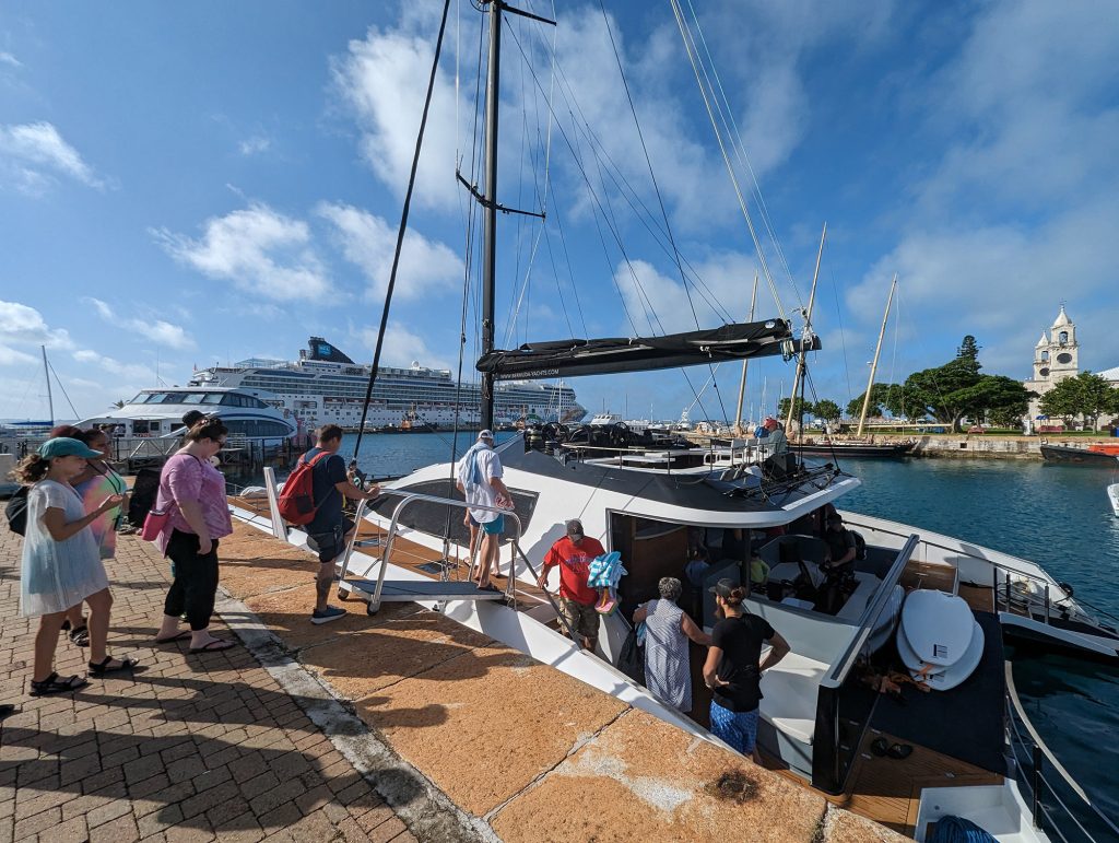 boarding zara boat in bermuda