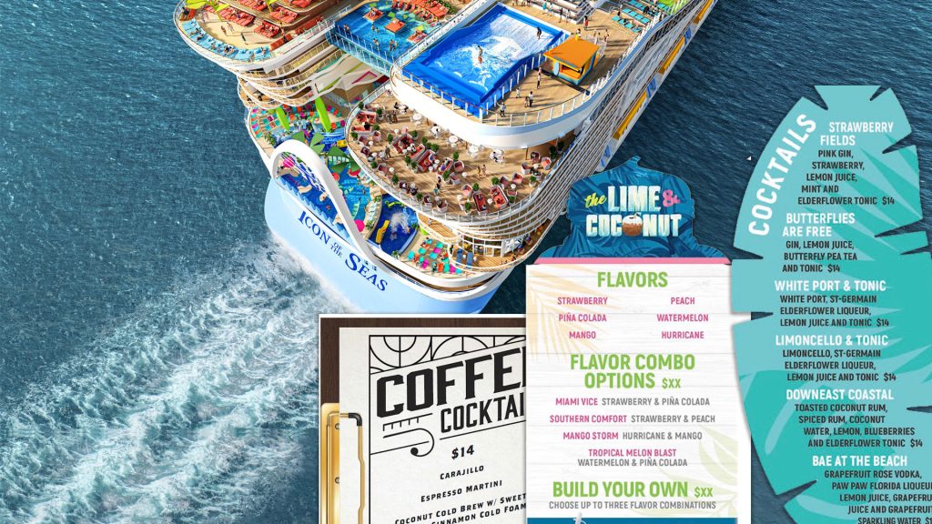 icon of the seas with bar menus