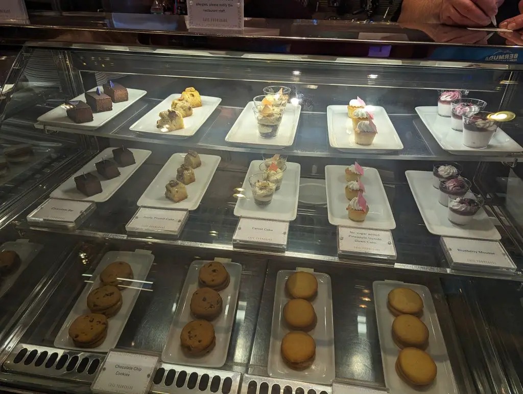 desserts at Cafe Promenade on Liberty of the Seas