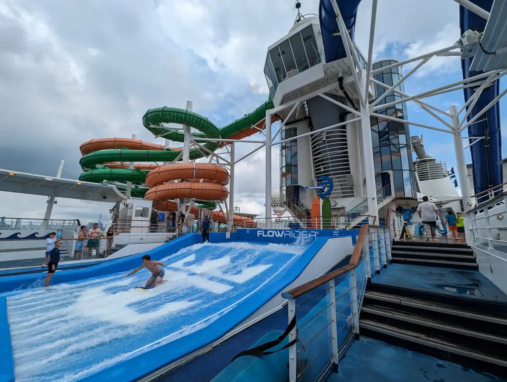 flow rider and perfect storm water slides on liberty of the seas