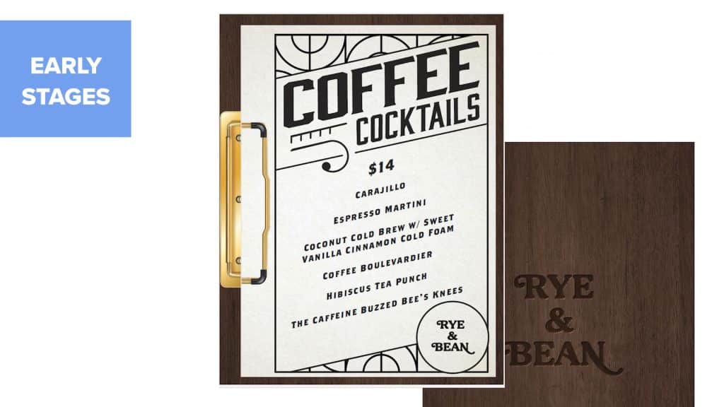 rye and bean sample menu