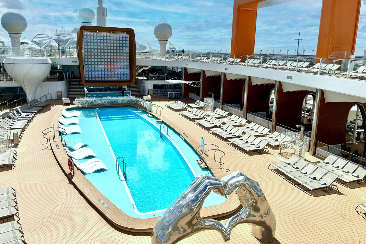 The main pool on the Celebrity Apex