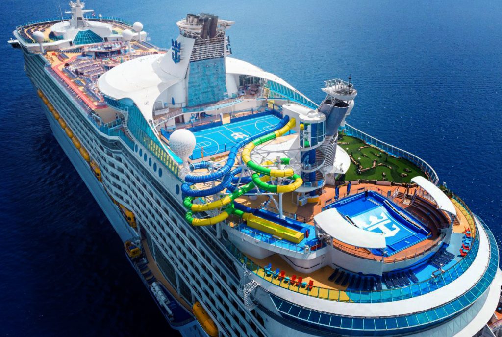voyager of the seas activity deck with climbing wall