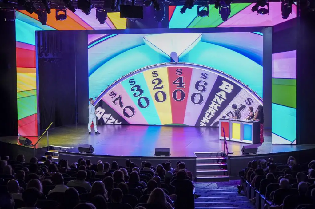 norwegian wheel of fortune stage with wheel