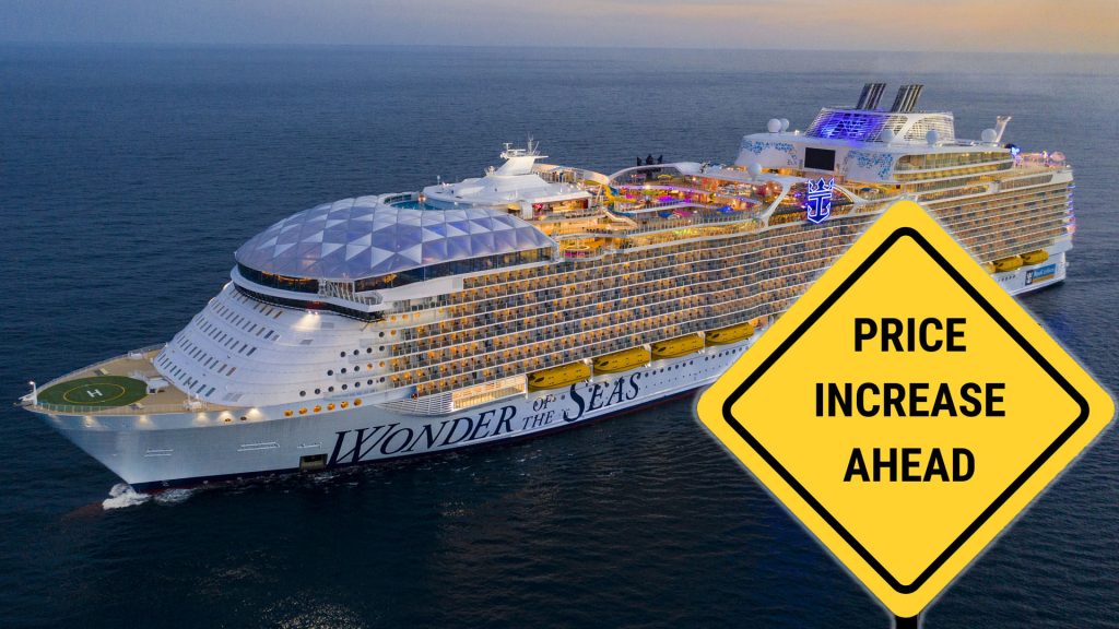 royal caribbean wonder of the seas price increase