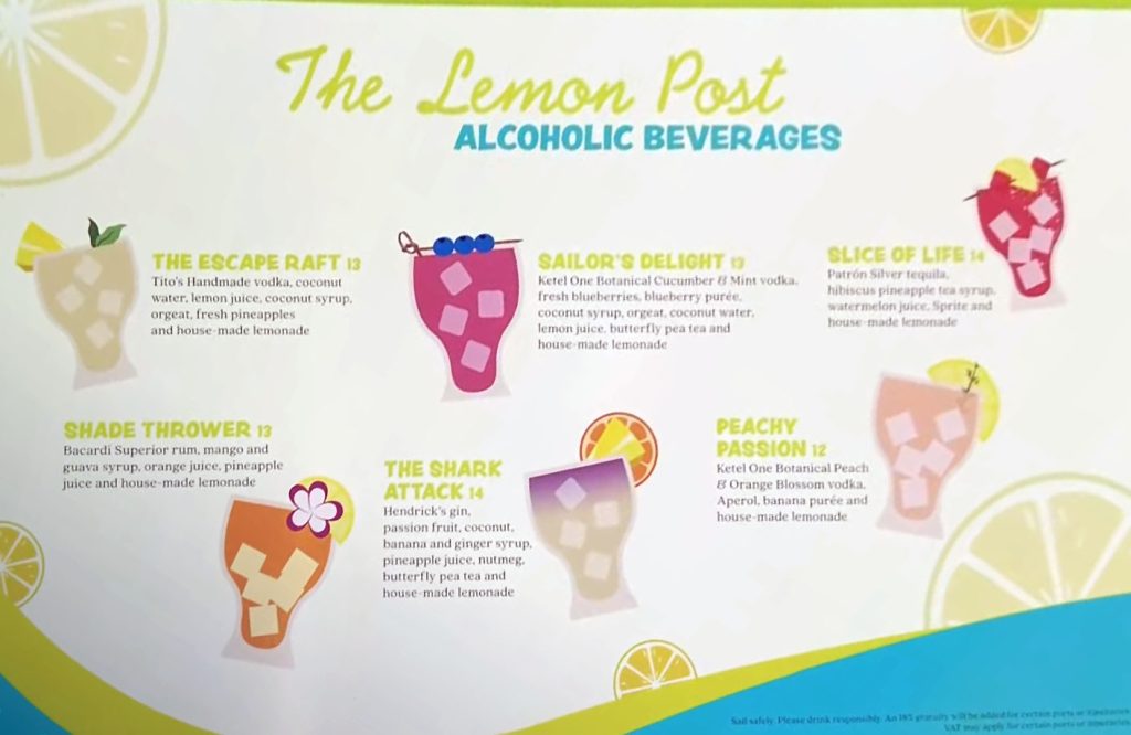 lemon post bar menu page 1