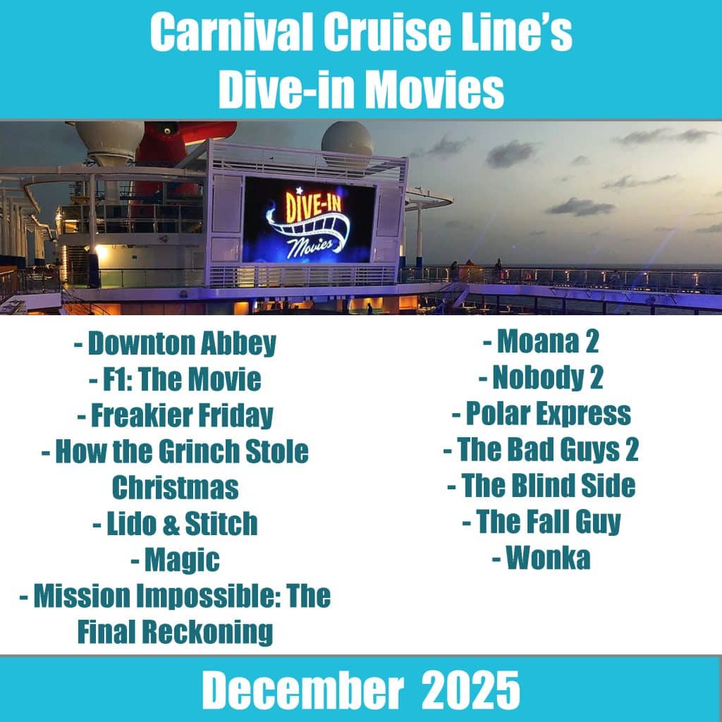 carnival dive in movies list december 2025