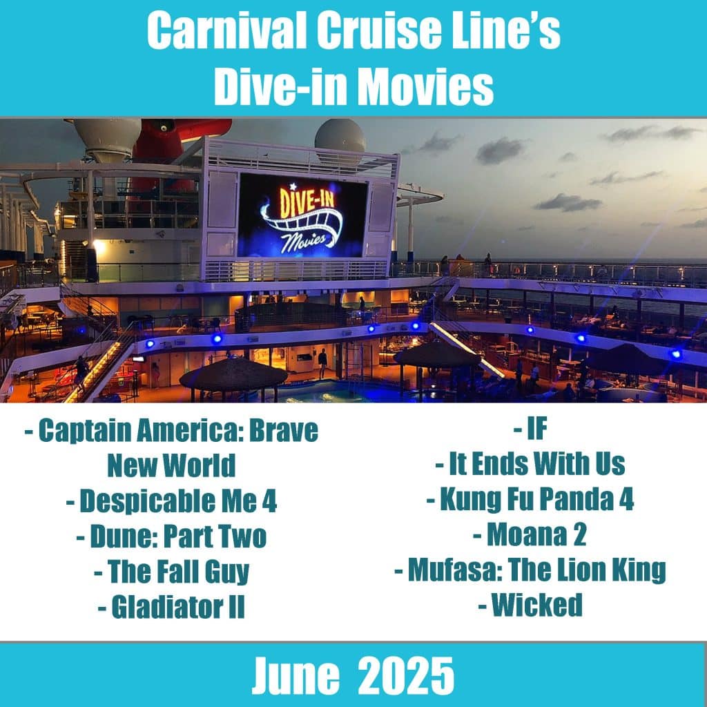 Carnival Dive-in movies June 2025