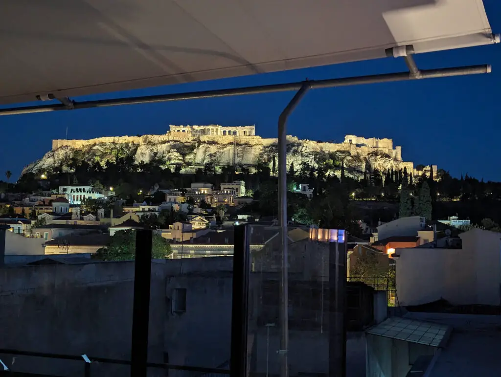 acropolis view at night