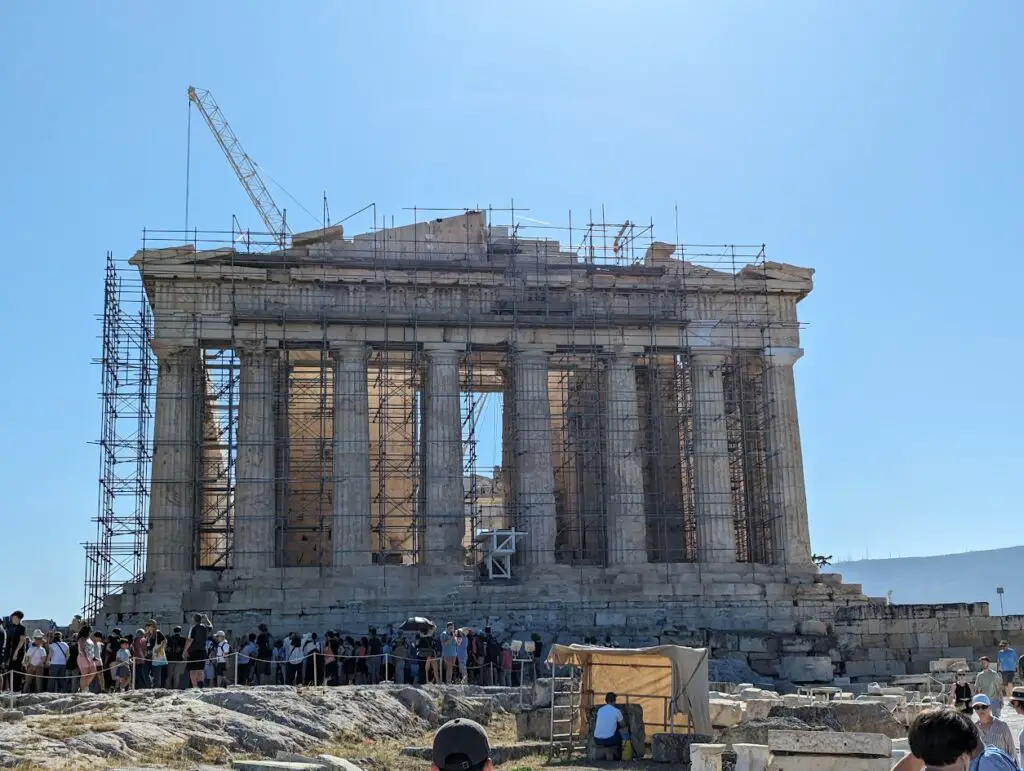 parthenon under construction