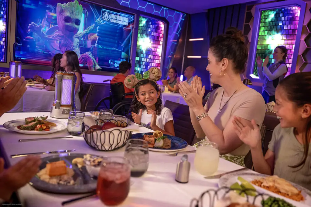 family at worlds of marvel dining room