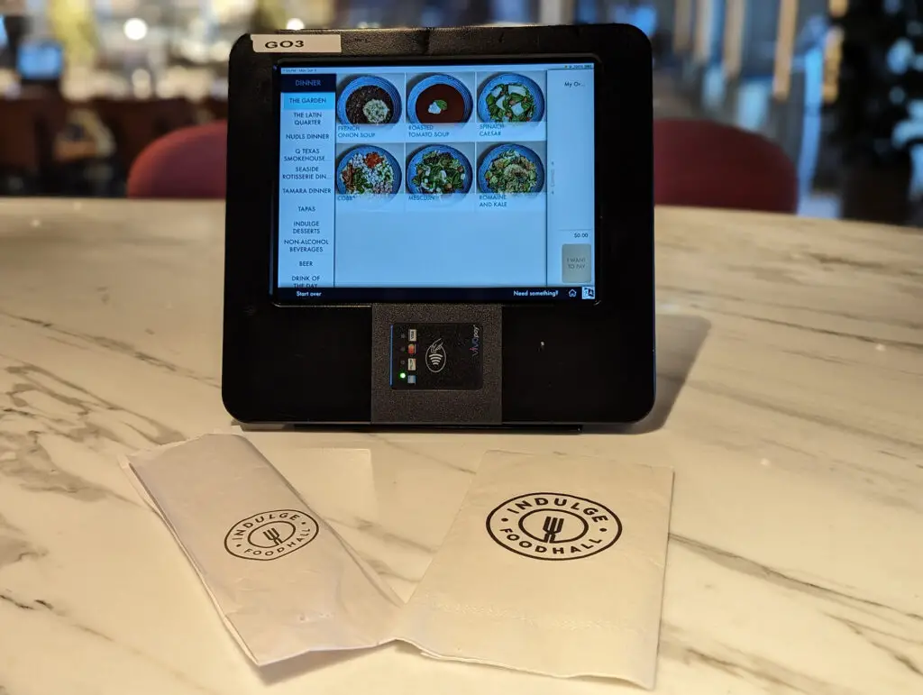 indulge food hall tablet