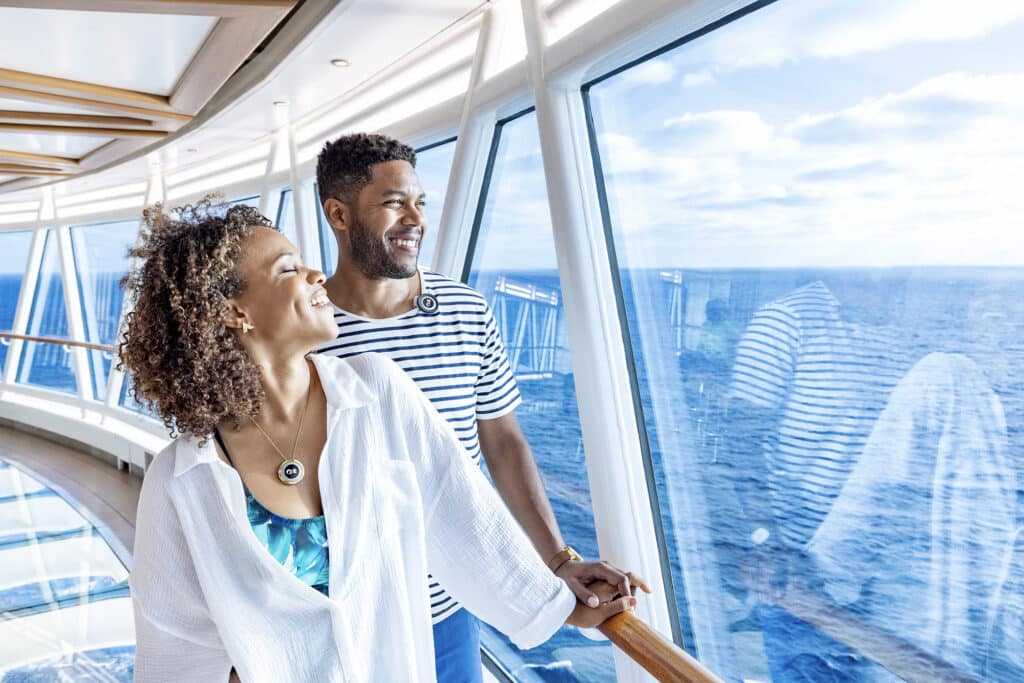 two people on a princess cruise ship