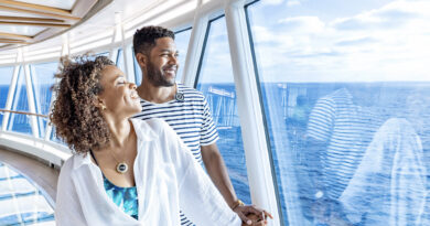 two people on a princess cruise ship