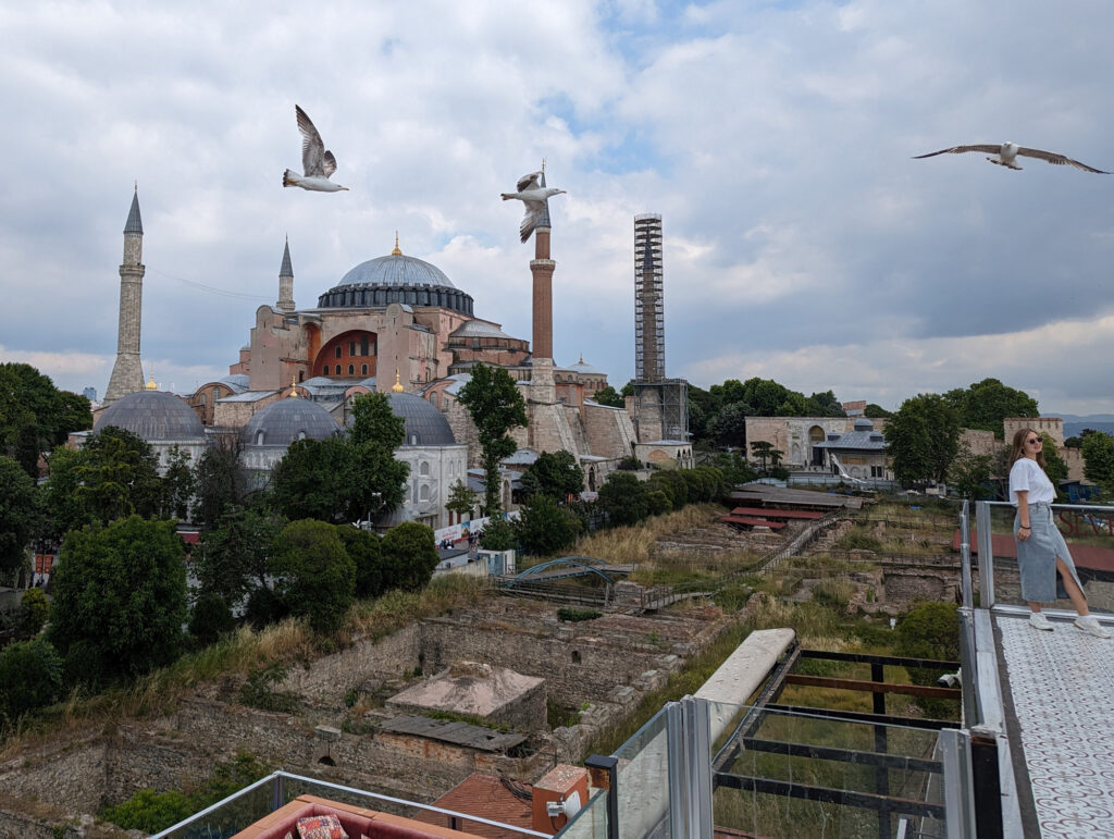 blue mosque from seven hills restaurant