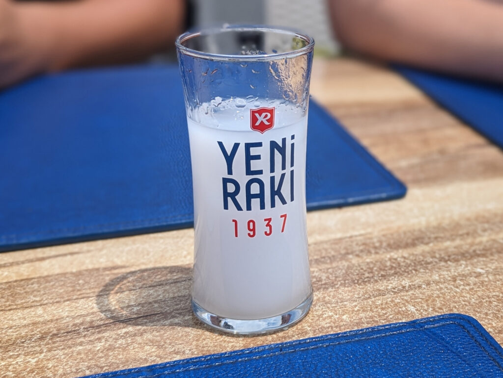 shot glass of raki