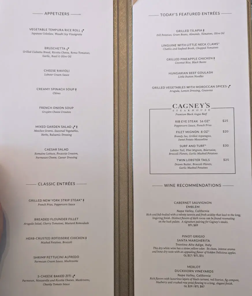 norwegian viva hudsons menu day 7