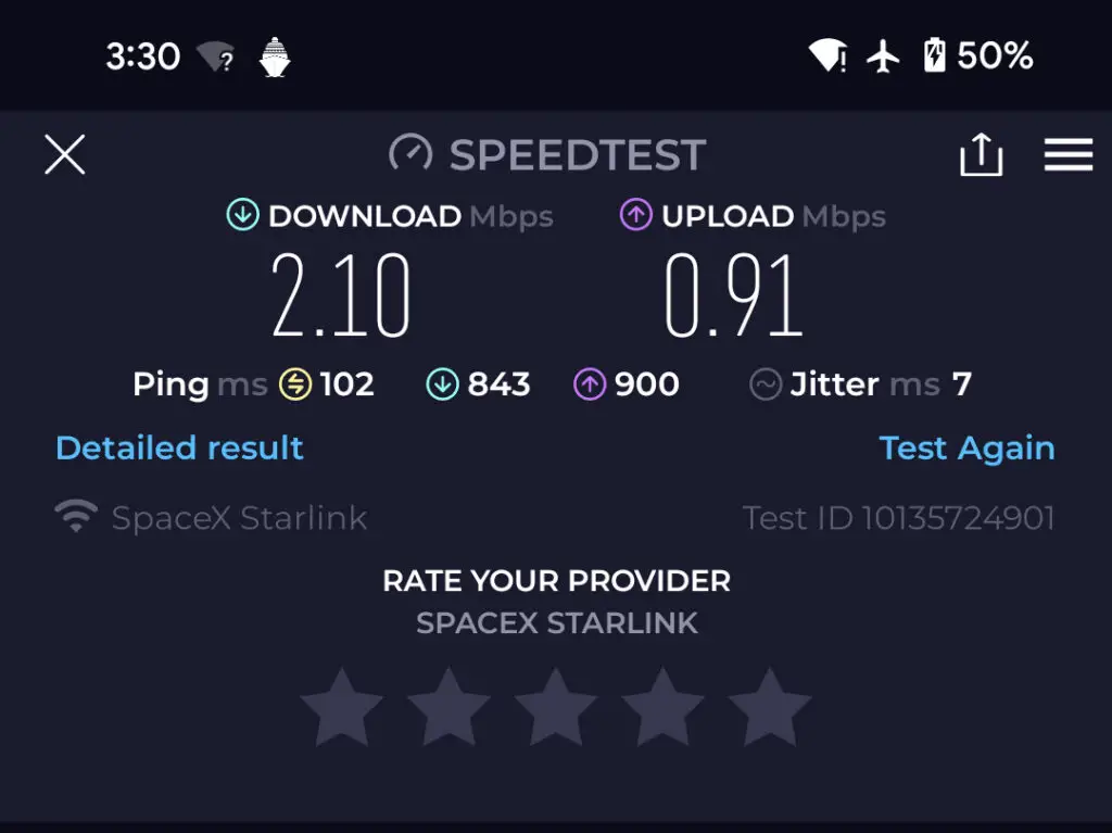 speedtest on norwegian viva