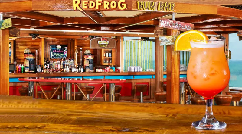 carnival redfrog bar with rum runner drink