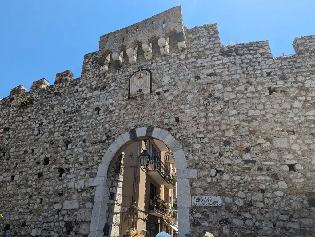 Taormina city walls