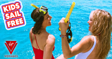 two women snorkeling in ocean with kids sail free logo