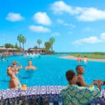 swim up bar at pearl cove beach club