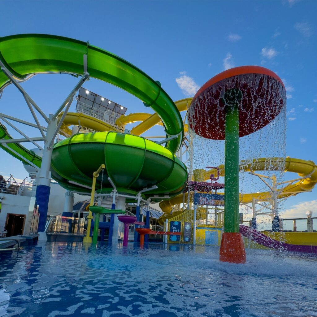 waterworks splash area on carnival spendor