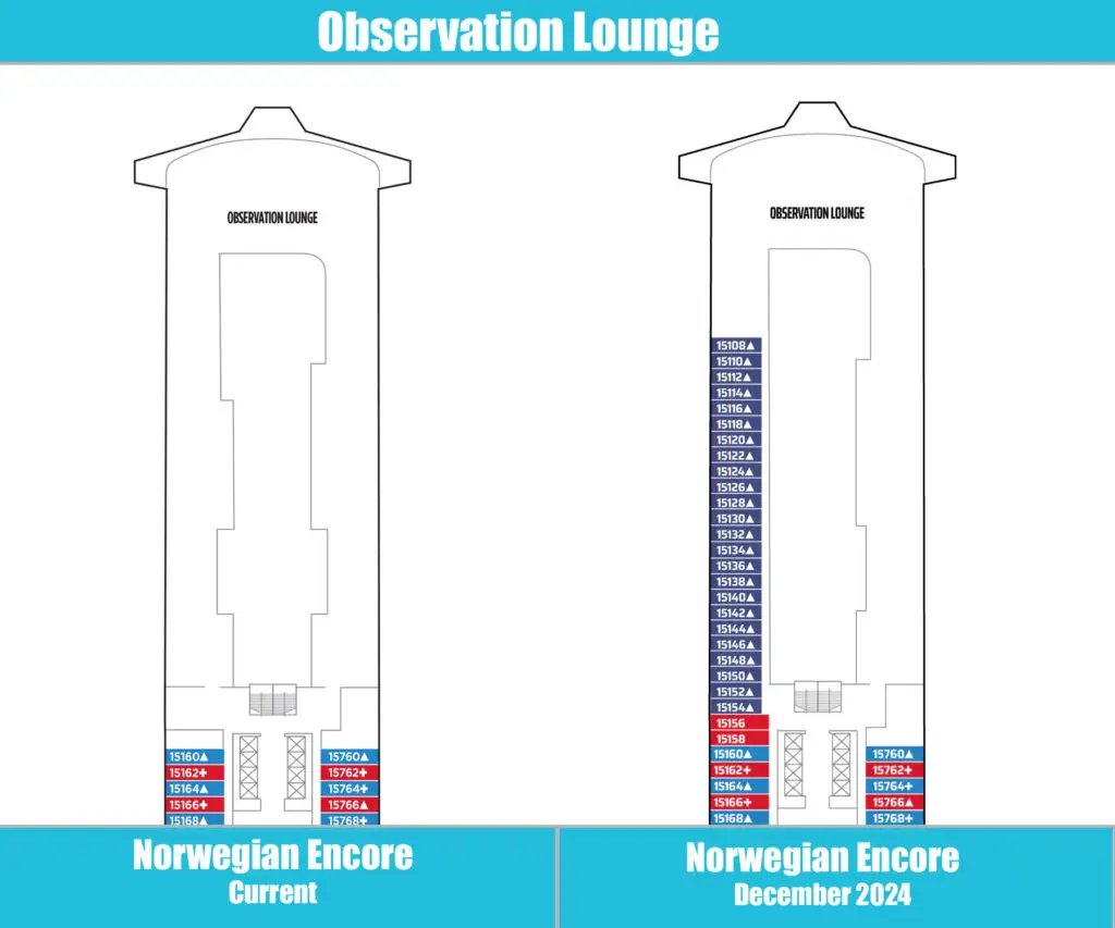 norwegian encore observation lounge change