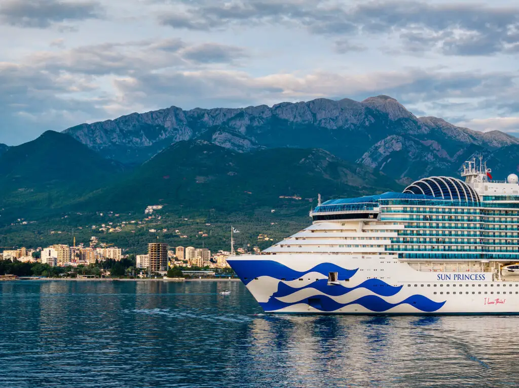 sun princess cruise ship in montenegro