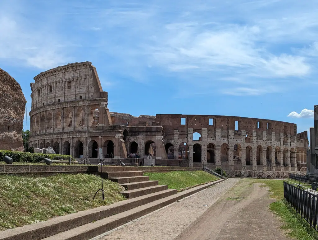 rome colosseum from a  distance