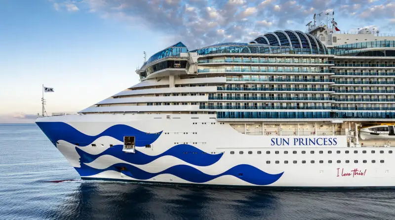 sun princess cruise ship on ocean