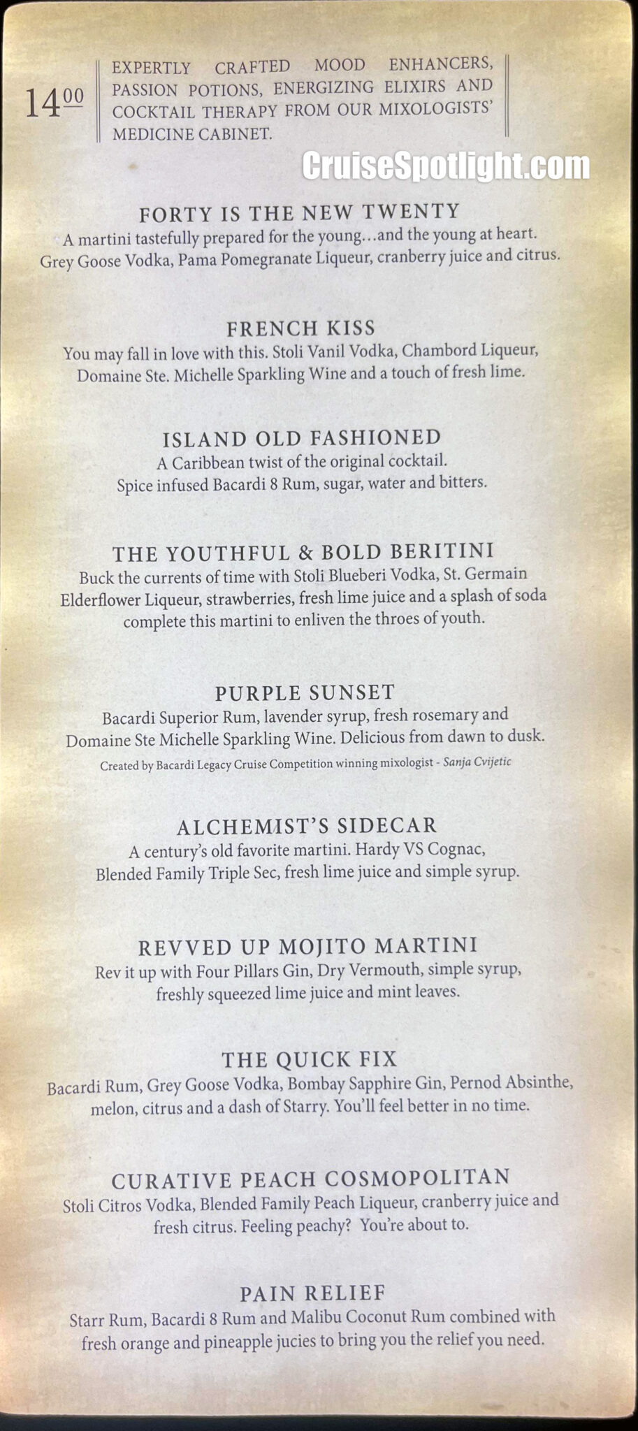 mardi gras alchemy bar menu