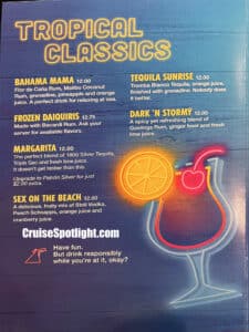 Carnival Drink Menus and Pricing (2024) - Cruise Spotlight