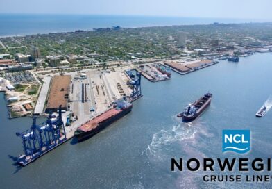 port of galveston with norwegian logo