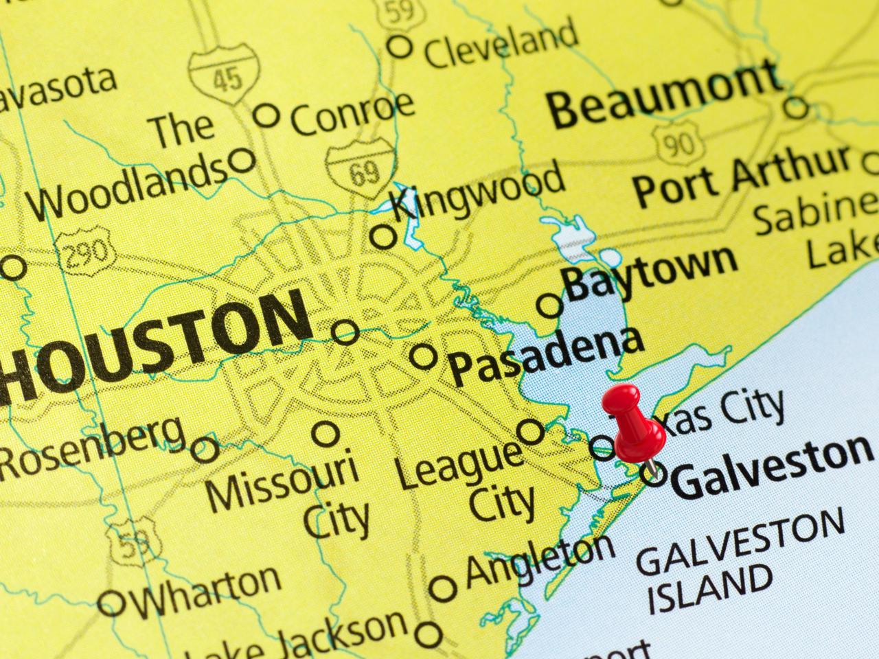 galveston on map