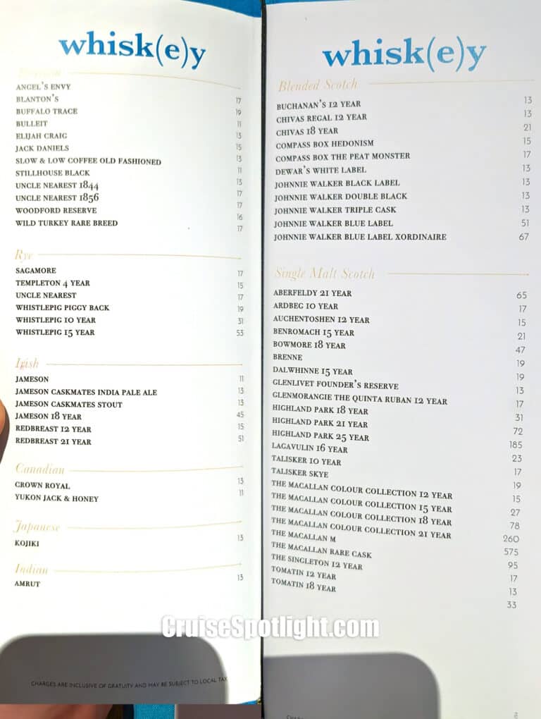 On The Rocks Menu page 2