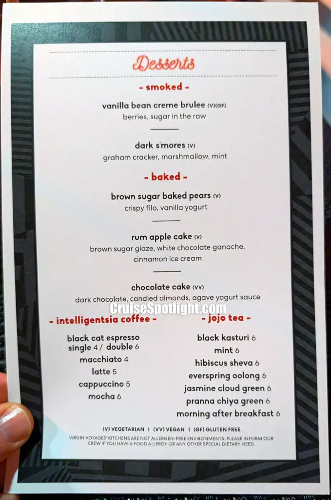 virgin voyages dessert menu