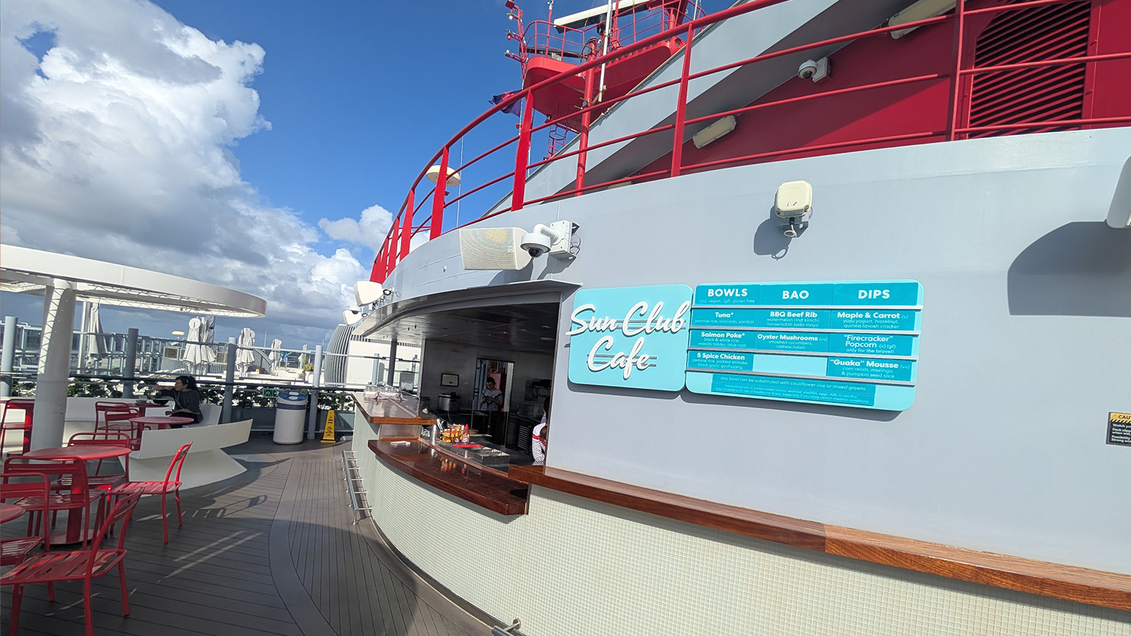 Sun Club Cafe on the Virgin Voyages Brilliant Lady