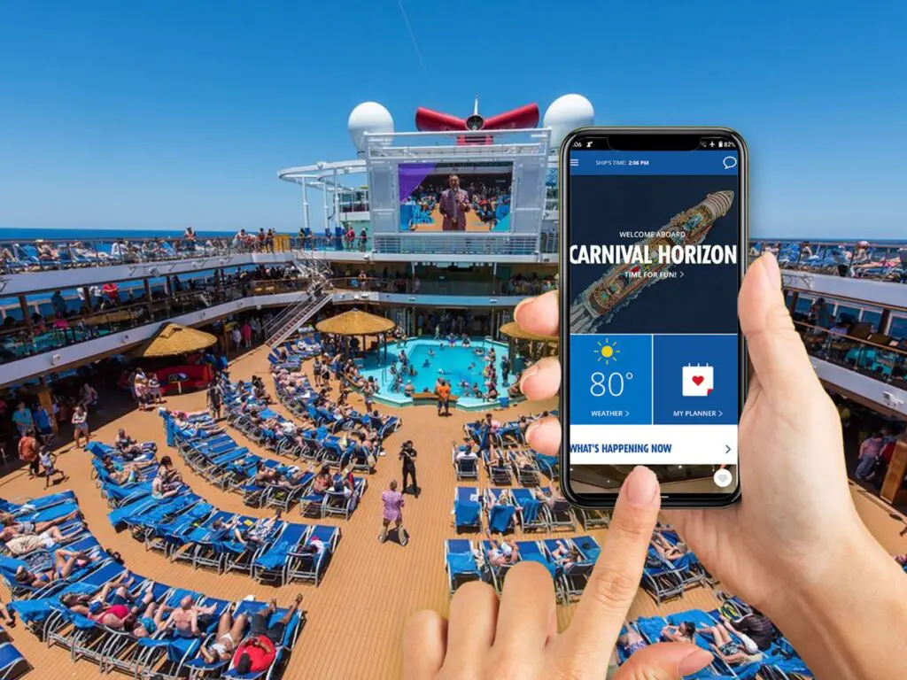 carnival horizon with phone