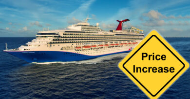 carnival sunshine price increase sign